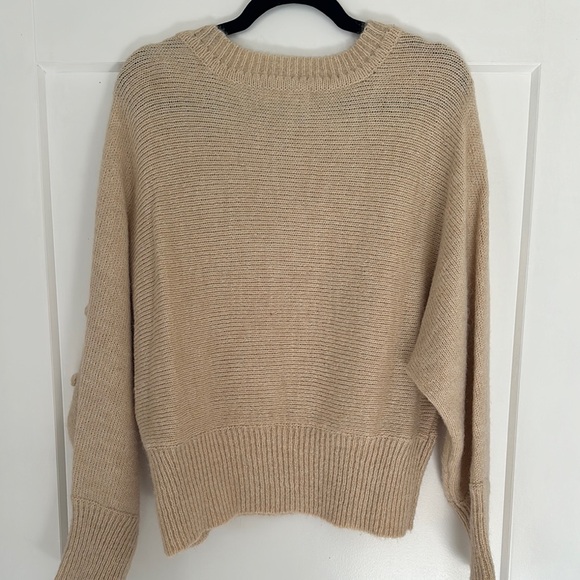 Beige Floral Knit Sweater - Picture 4 of 4